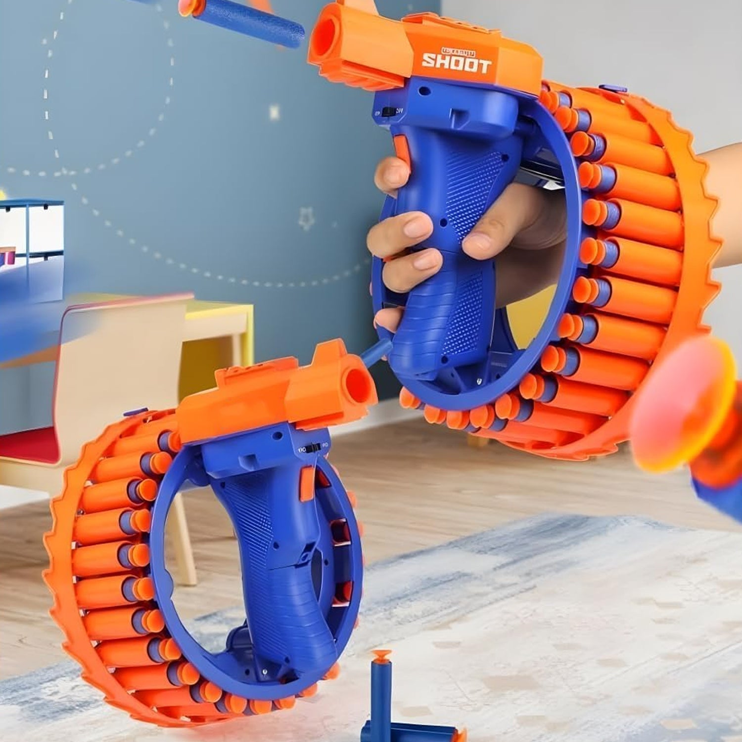 Amazing Toy Gun, Electric Gun for Children, 28 Soft Bullets for Youth Safety, Children's Electric Hand Ring Wheel Soft Bullet Gun, Gift Toys Amazing Toy Gun, Electric Gun for Children, 28 Soft Bullets for Youth Safety, Children's Electric Hand Ring Wheel Soft Bullet Gun, Gift Toys